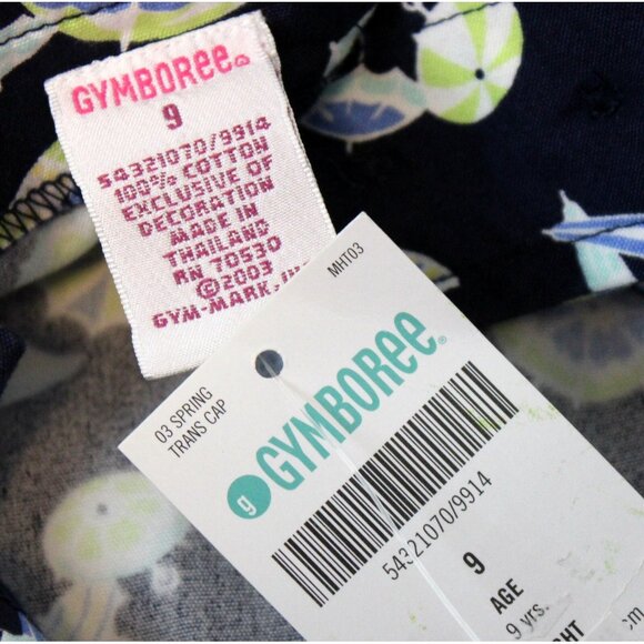 2003 Gymboree Vacation Time Umbrella Dress sz 9 A-line Navy Blue Spring Showers - Picture 6 of 6